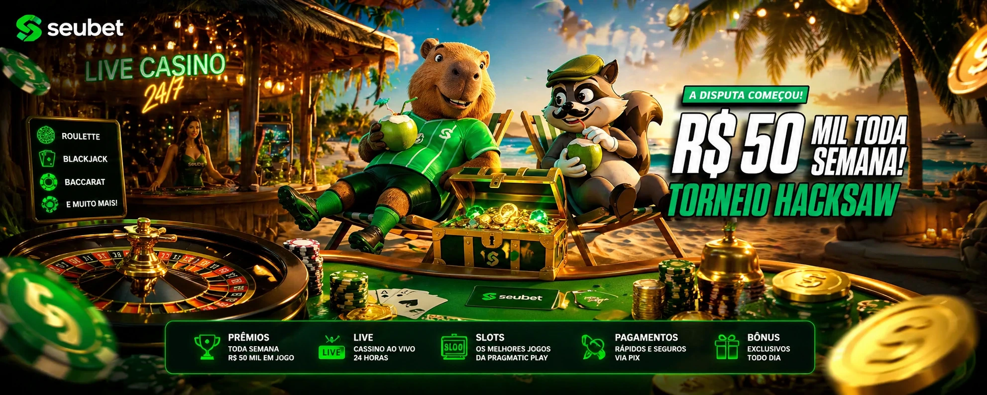 Cassino ao vivo banner